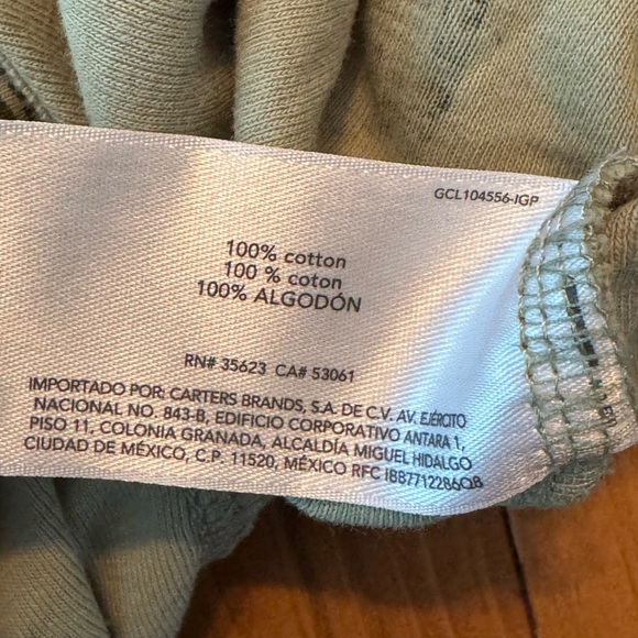 Carter's Tan and Brown Bodysuit One Piece 18 months - Picture 5 of 7